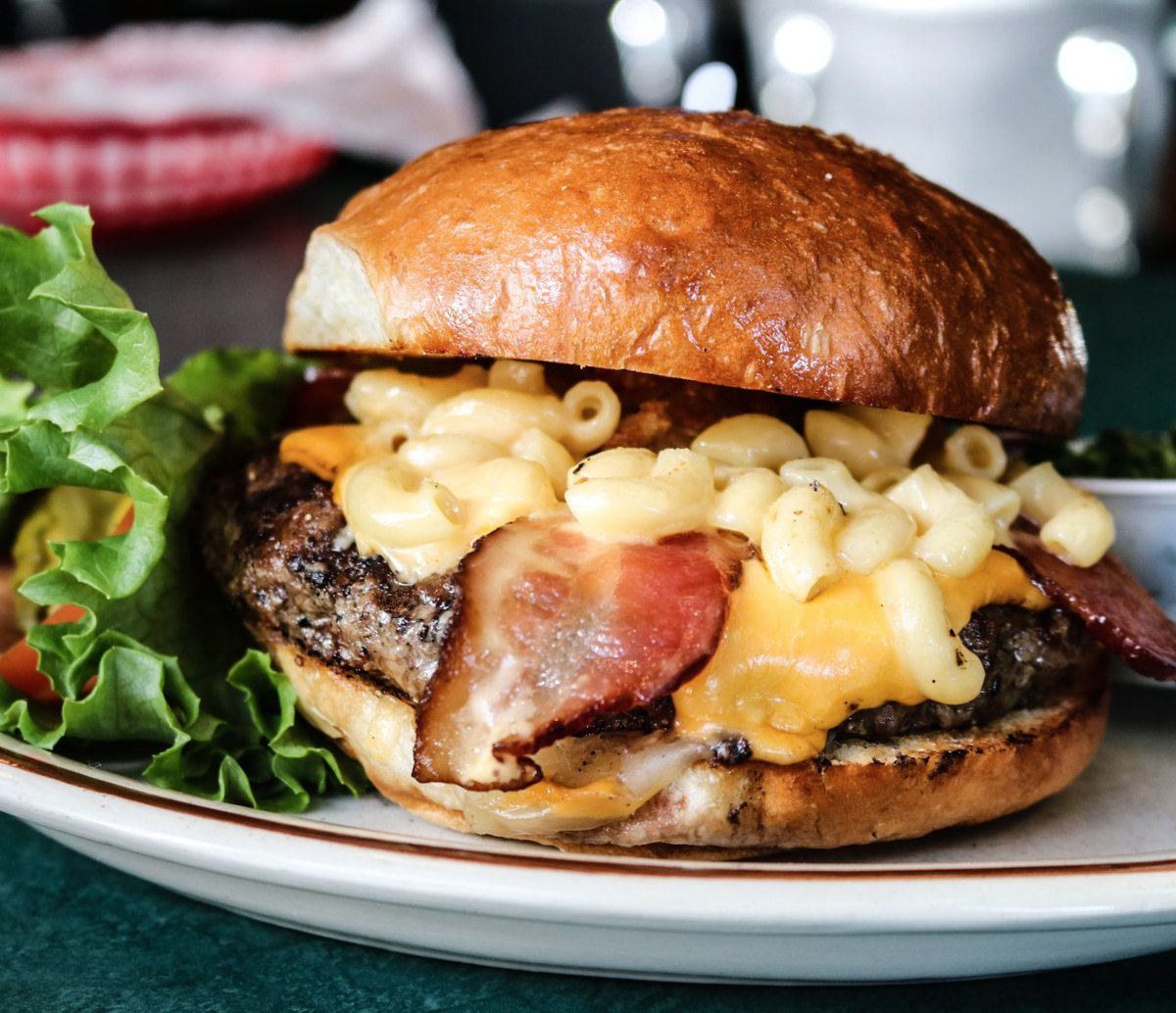 The Cherry Cricket signature dishes 983 Big Cheesy Burger
1/2lb Cricket Burger
BBQ Pulled Pork Sandwich